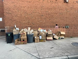 Recycling on city street